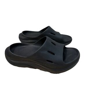 HOKA Ora Recovery 3 Slide Black Comfy Beach Summer Sporty W9 M7